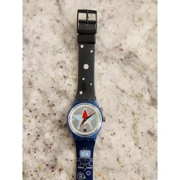 Vintage Swatch Loomi watch "Bleep" GN904. Rare working Loomi backlight. New - Picture 5 of 13